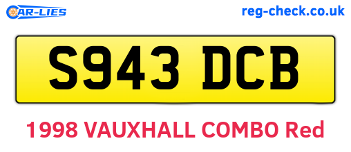 S943DCB are the vehicle registration plates.
