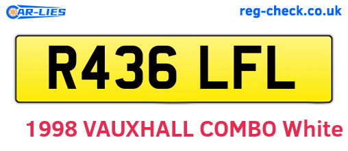 R436LFL are the vehicle registration plates.