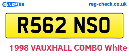 R562NSO are the vehicle registration plates.