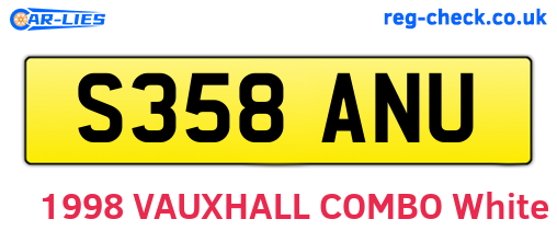 S358ANU are the vehicle registration plates.