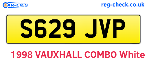 S629JVP are the vehicle registration plates.