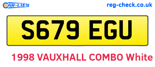 S679EGU are the vehicle registration plates.