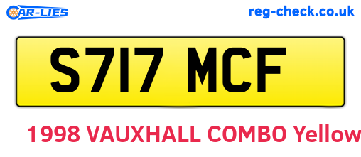 S717MCF are the vehicle registration plates.