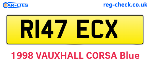 R147ECX are the vehicle registration plates.