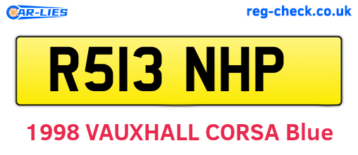 R513NHP are the vehicle registration plates.