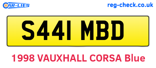 S441MBD are the vehicle registration plates.