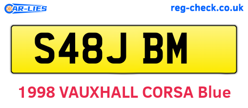 S48JBM are the vehicle registration plates.