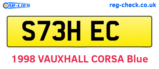 S73HEC are the vehicle registration plates.