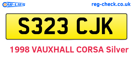 S323CJK are the vehicle registration plates.