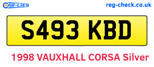 S493KBD are the vehicle registration plates.
