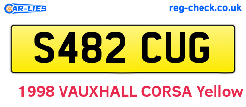 S482CUG are the vehicle registration plates.