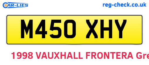 M450XHY are the vehicle registration plates.