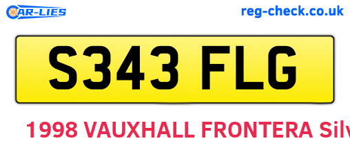 S343FLG are the vehicle registration plates.
