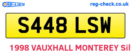S448LSW are the vehicle registration plates.