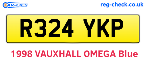 R324YKP are the vehicle registration plates.