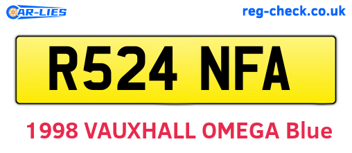 R524NFA are the vehicle registration plates.