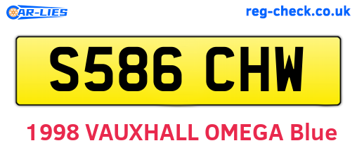 S586CHW are the vehicle registration plates.
