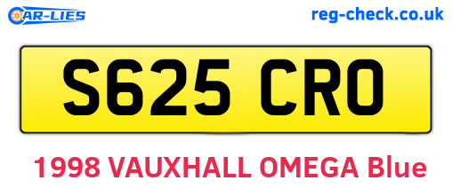 S625CRO are the vehicle registration plates.