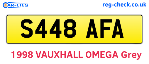 S448AFA are the vehicle registration plates.