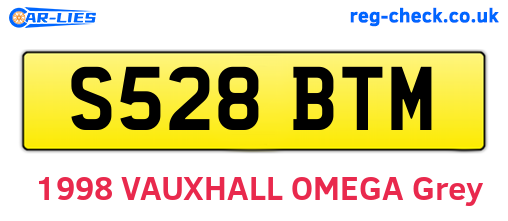 S528BTM are the vehicle registration plates.