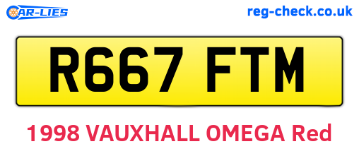 R667FTM are the vehicle registration plates.