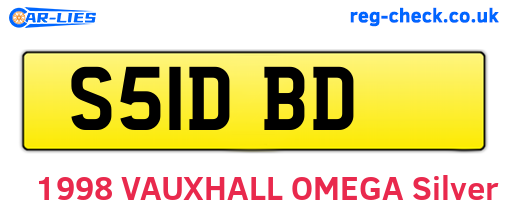 S51DBD are the vehicle registration plates.