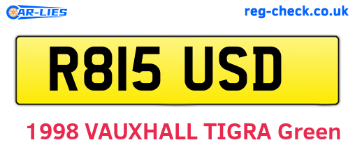 R815USD are the vehicle registration plates.