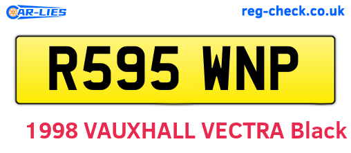 R595WNP are the vehicle registration plates.