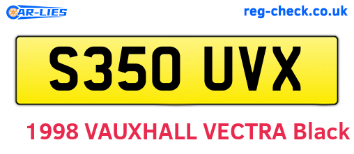 S350UVX are the vehicle registration plates.