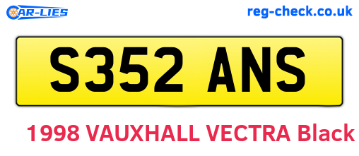 S352ANS are the vehicle registration plates.