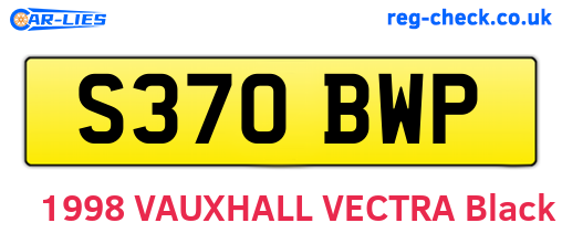 S370BWP are the vehicle registration plates.