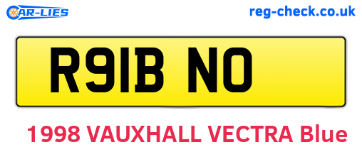 R91BNO are the vehicle registration plates.