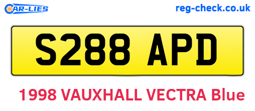 S288APD are the vehicle registration plates.
