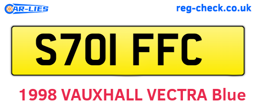 S701FFC are the vehicle registration plates.