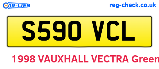 S590VCL are the vehicle registration plates.