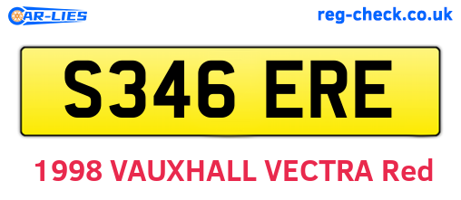 S346ERE are the vehicle registration plates.