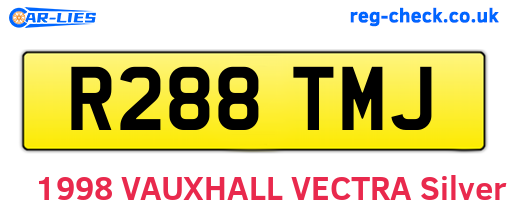 R288TMJ are the vehicle registration plates.