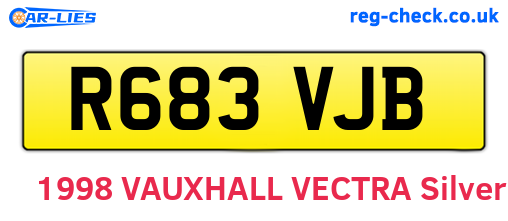 R683VJB are the vehicle registration plates.