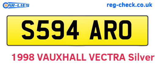 S594ARO are the vehicle registration plates.