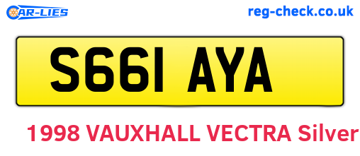 S661AYA are the vehicle registration plates.