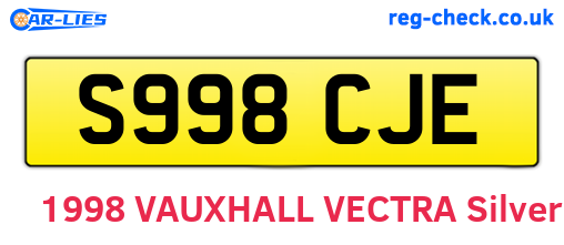 S998CJE are the vehicle registration plates.