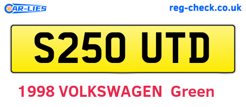S250UTD are the vehicle registration plates.