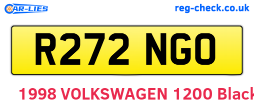 R272NGO are the vehicle registration plates.