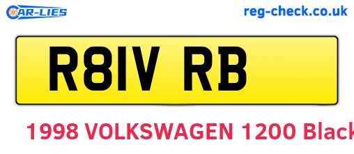 R81VRB are the vehicle registration plates.