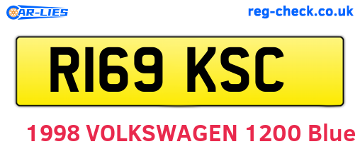 R169KSC are the vehicle registration plates.