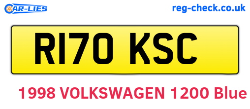R170KSC are the vehicle registration plates.