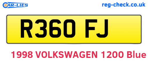 R36OFJ are the vehicle registration plates.
