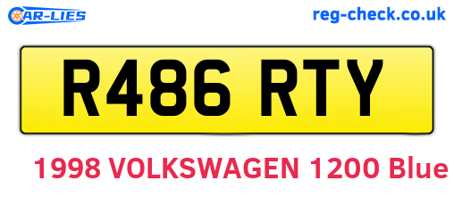 R486RTY are the vehicle registration plates.
