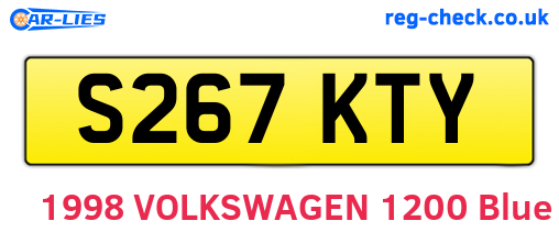 S267KTY are the vehicle registration plates.