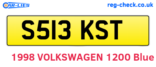 S513KST are the vehicle registration plates.
